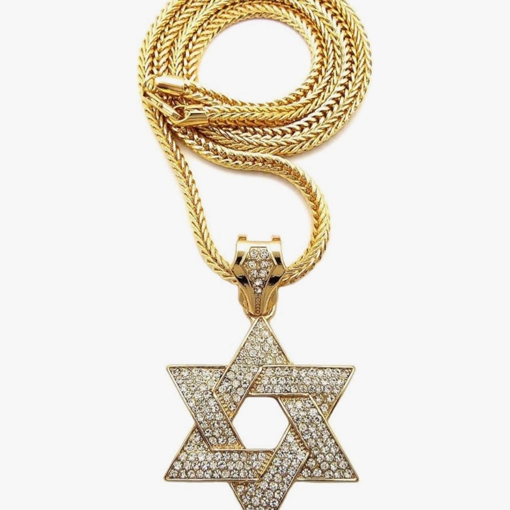 18k Gold Plated Moisonite Star Pendant Necklace 30.0 Inches